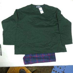 Club Room Mens Blue Green Red Plaid Fleece Pajama